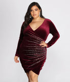 Plus Samantha Wrap Heat Stone Dress
