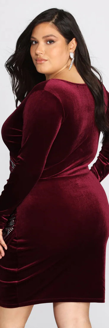 Plus Samantha Wrap Heat Stone Dress