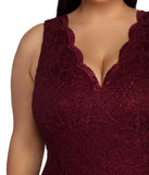 Plus Nicki Formal Glitter Dress