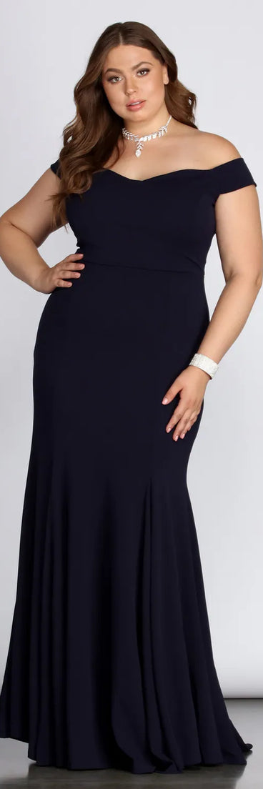 Plus Briar Formal Off The Shoulder Dress