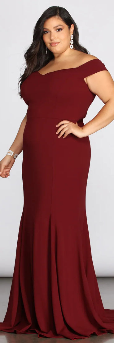 Plus Briar Formal Off The Shoulder Dress
