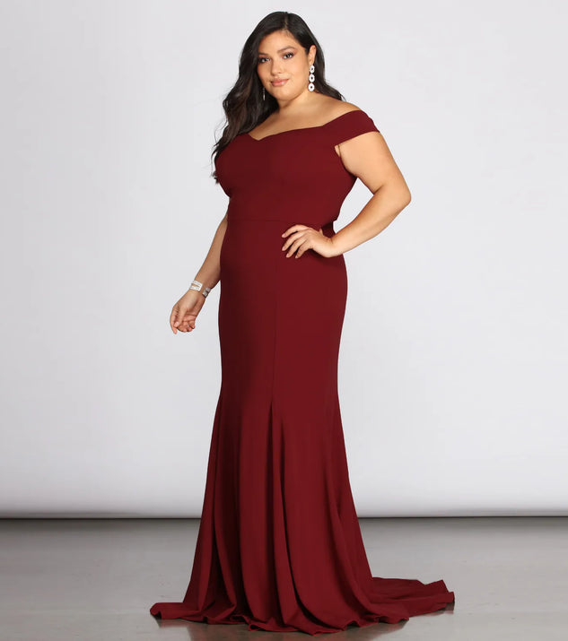 Plus Briar Formal Off The Shoulder Dress
