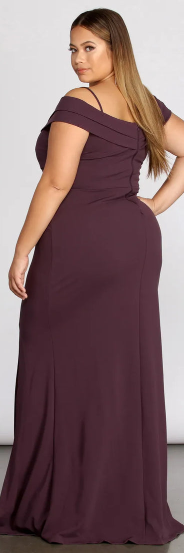 Plus Aurora Formal High Slit Mermaid Dress