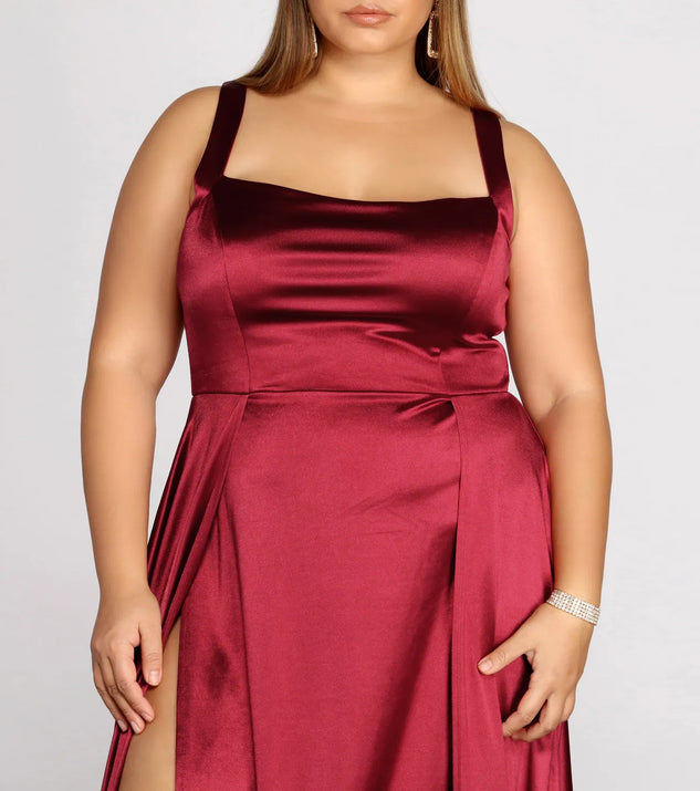 Plus Eve Double Slit Formal Dress | Windsor Plus Eve Double Slit Formal Dress | Windsor