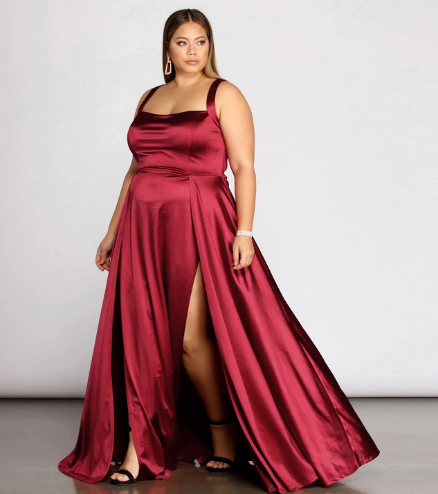 Plus Eve Double Slit Formal Dress | Windsor Plus Eve Double Slit Formal Dress | Windsor