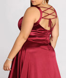 Plus Eve Double Slit Formal Dress
