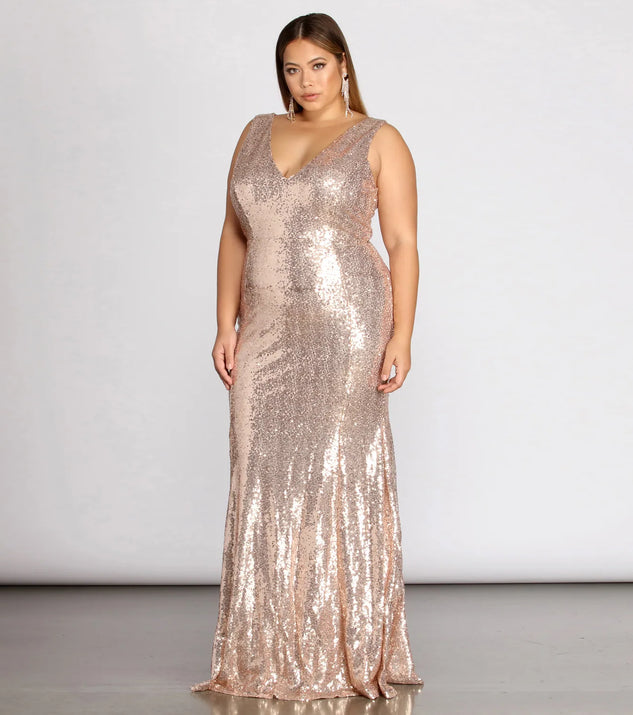 Plus Harmony Sparkling Sequin Dress