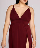 Plus Galilea Formal High Slit Dress