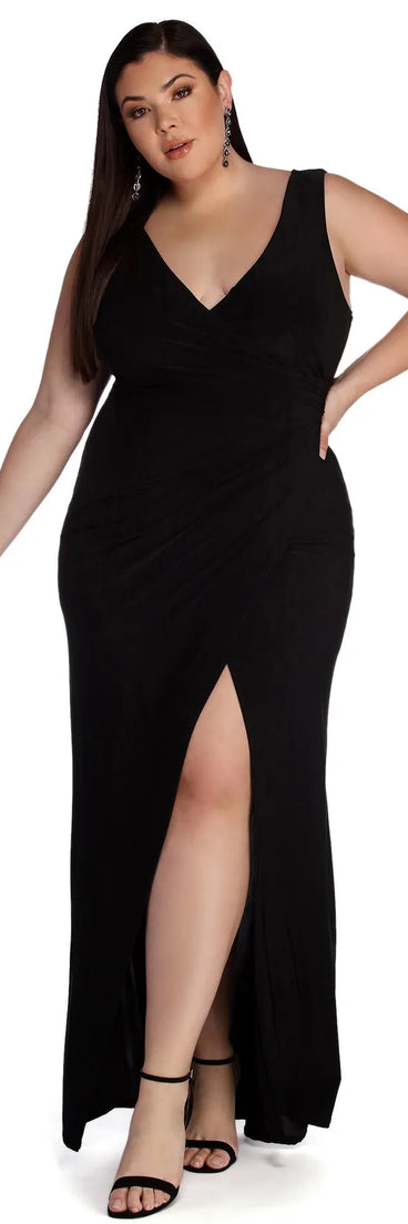 Plus Karla Formal Wrap Dress