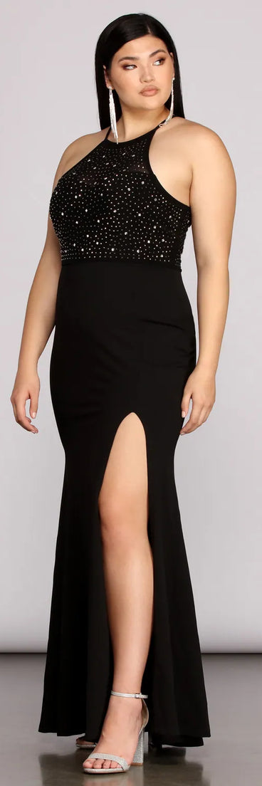 Plus Kacey Formal Heat Stone Dress