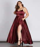 Daria Formal High Slit Satin Dress
