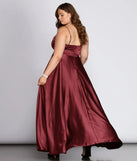 Daria Formal High Slit Satin Dress