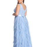 Plus Ava Formal Glitter Tendril Dress