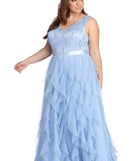 Plus Ava Formal Glitter Tendril Dress