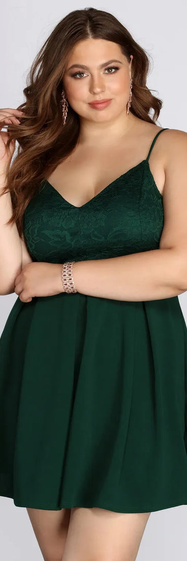 Plus Lace Appeal Skater Dress