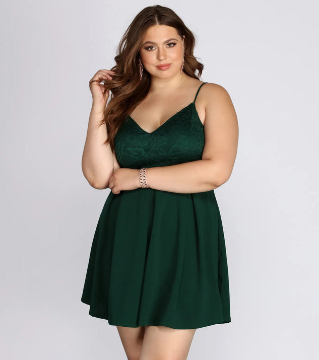 Plus Lace Appeal Skater Dress