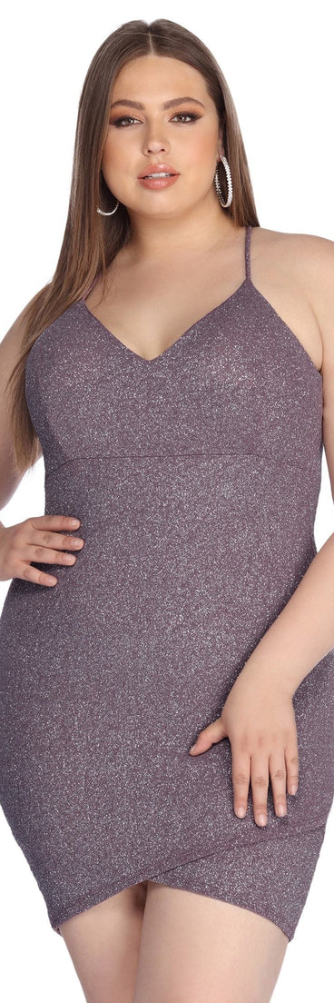 Plus Glow In Glitter Dress