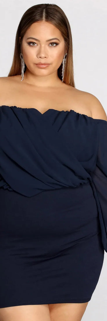 Plus Shook In Chiffon Dress