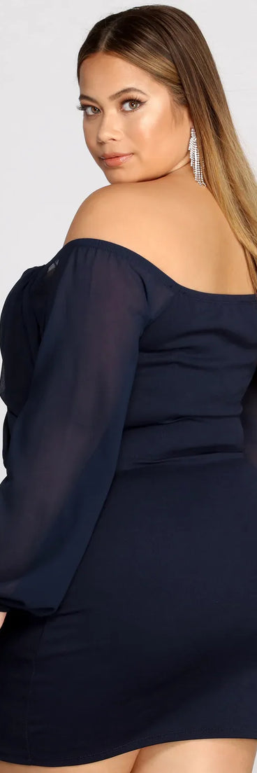 Plus Shook In Chiffon Dress