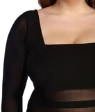 Plus Miss Me Mesh Mini Dress