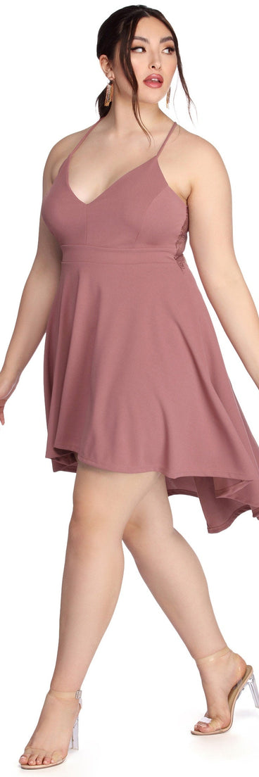 Plus Swept Off Your Feet High-Low Dress