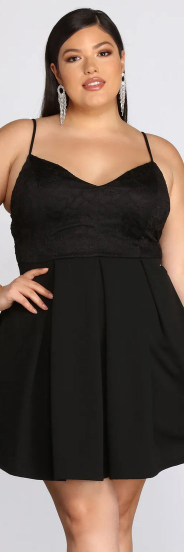 Plus Lace Appeal Skater Dress