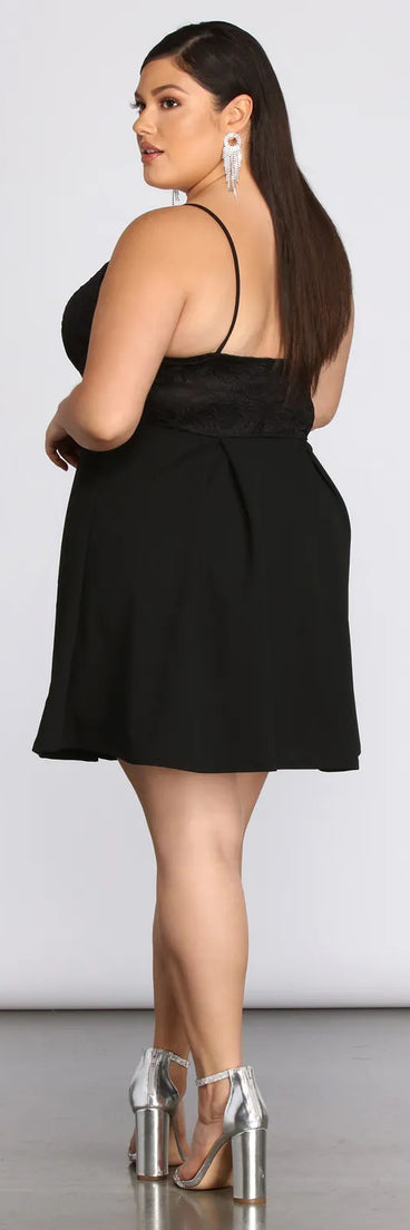 Plus Lace Appeal Skater Dress