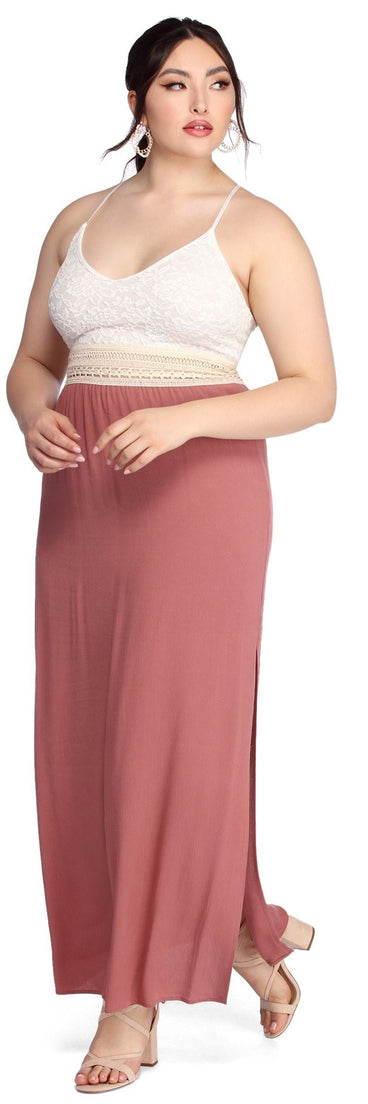 Plus Crochet In Color Dress