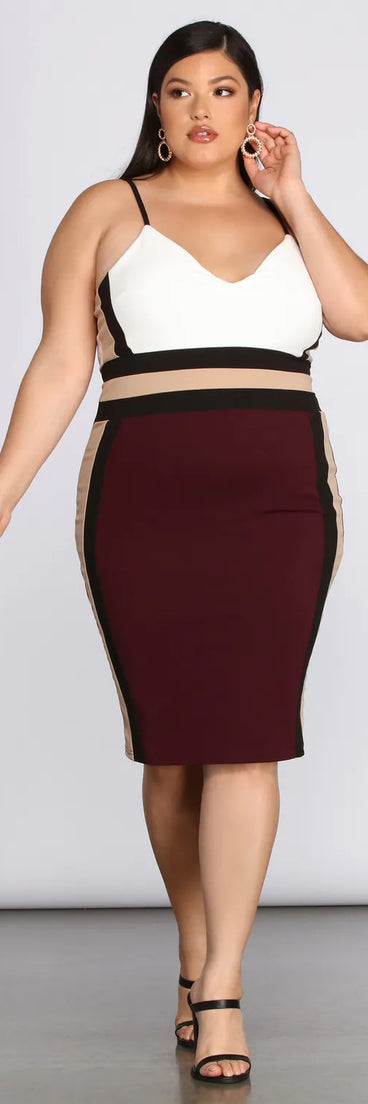 Plus From The Block Midi Dress