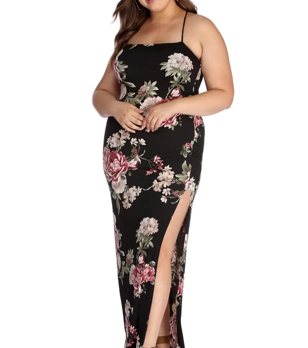 Plus Fab In Floral Maxi Dress