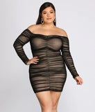 Plus Ruche AF Mini Dress