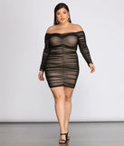Plus Ruche AF Mini Dress