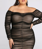 Plus Ruche AF Mini Dress