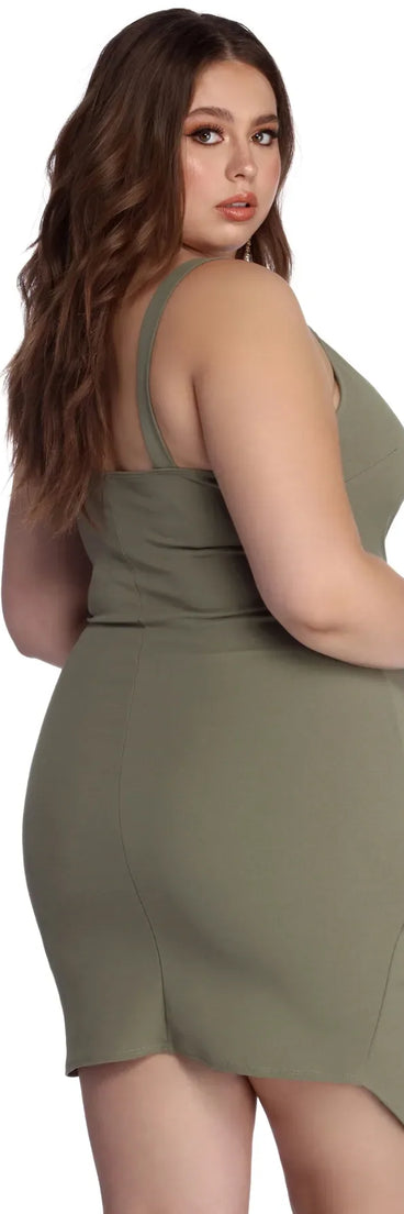 Plus Hot Stuff Asymmetrical Dress