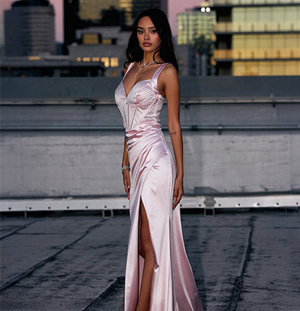 Pastel prom dresses bring sweet glamour with delicate color, timeless details like sparkle or silky fabrics, and elegant silhouettes you'll only find at Windsor.