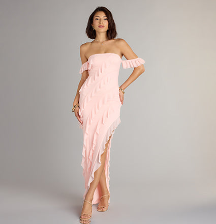 Sasha Formal High Slit Wrap Dress | Windsor Sasha Formal High Slit Wrap Dress | Windsor