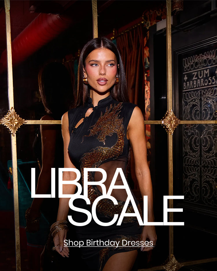 Shop birthday dresses worthy of the zodiac’s best dressed with rhinestone details, daring cutouts, and head-turning silhouettes.
