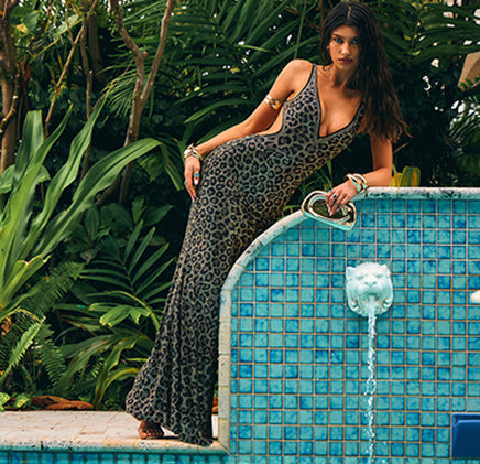 Step into elevated style with formal dresses designed with low-cut fronts, streamlined silhouettes, delicate pattern detailing, and dramatic maxi lengths.