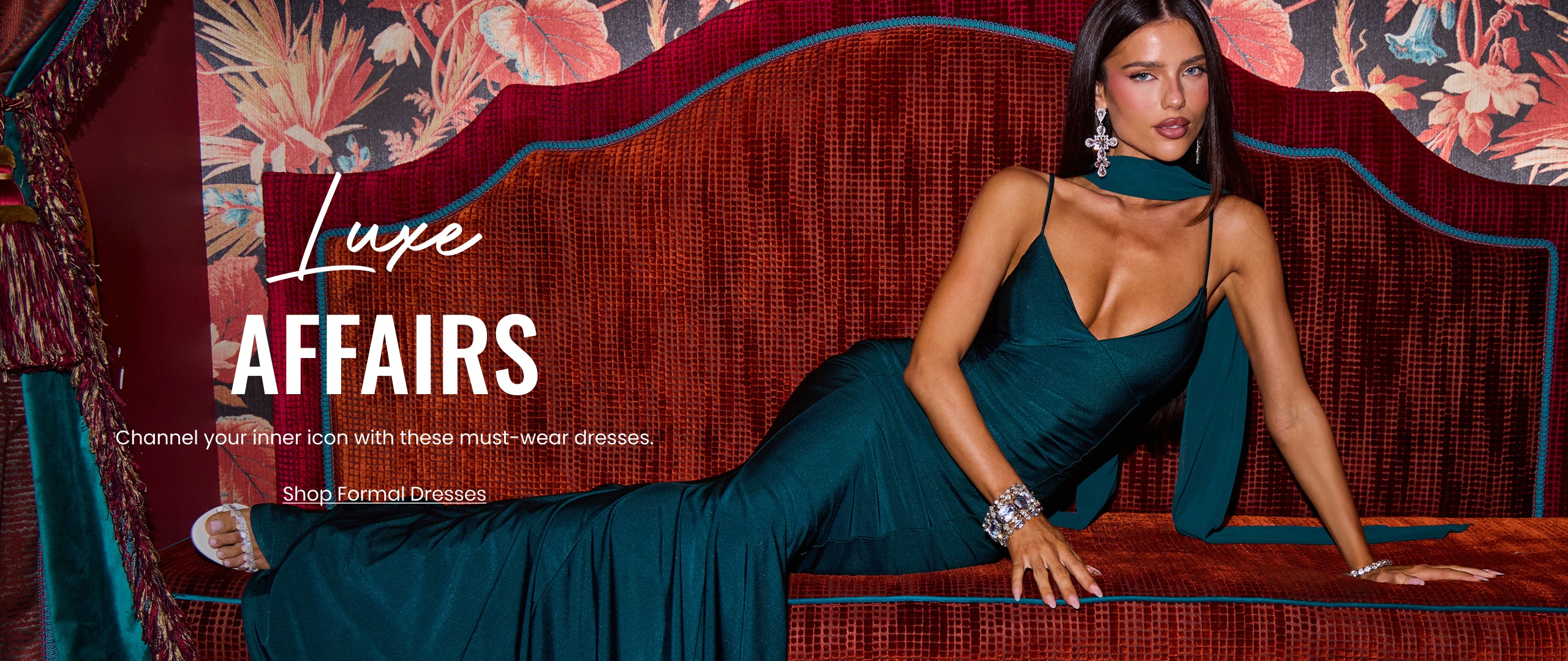Shop formal dresses worthy of a love affair, featuring luxe satin, elegant silhouettes, and iconic details made to be remembered.