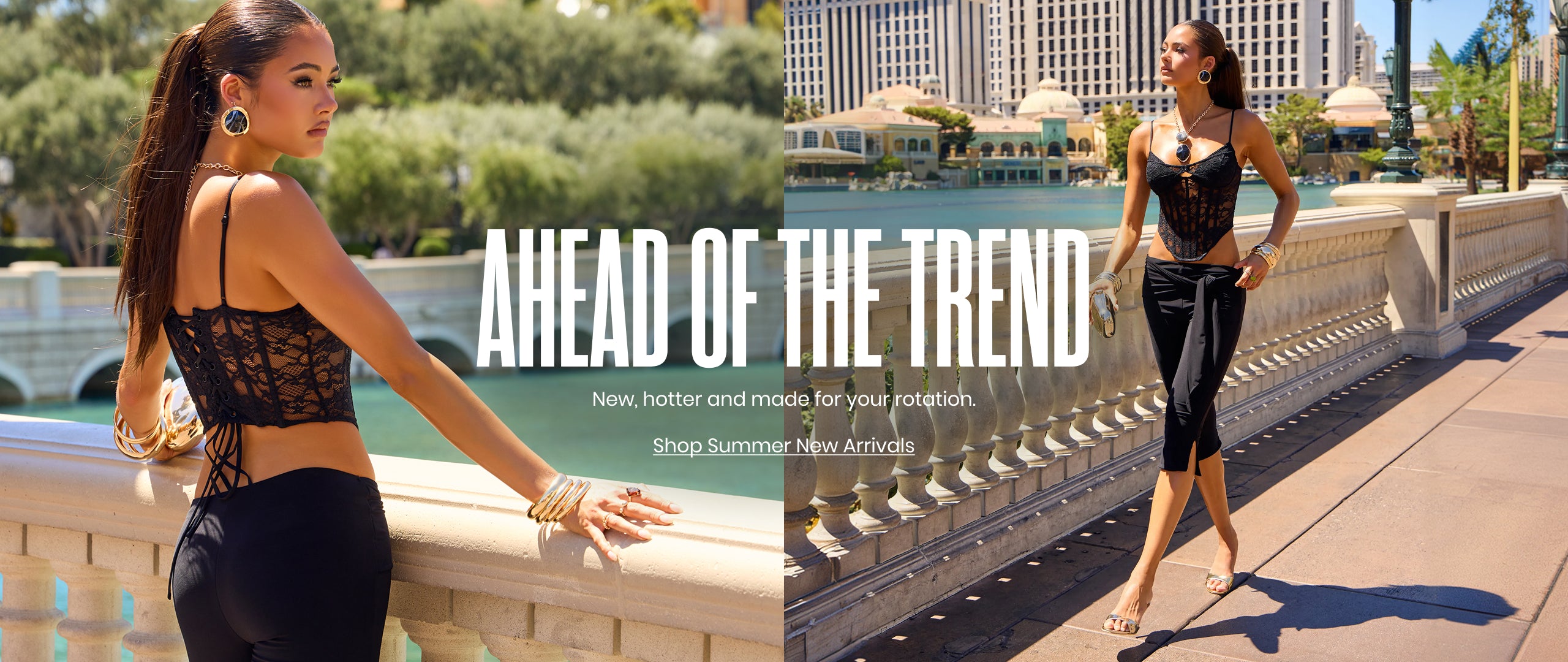 Discover summer new arrivals featuring corset details, capri pants, and fresh looks made for your rotation.