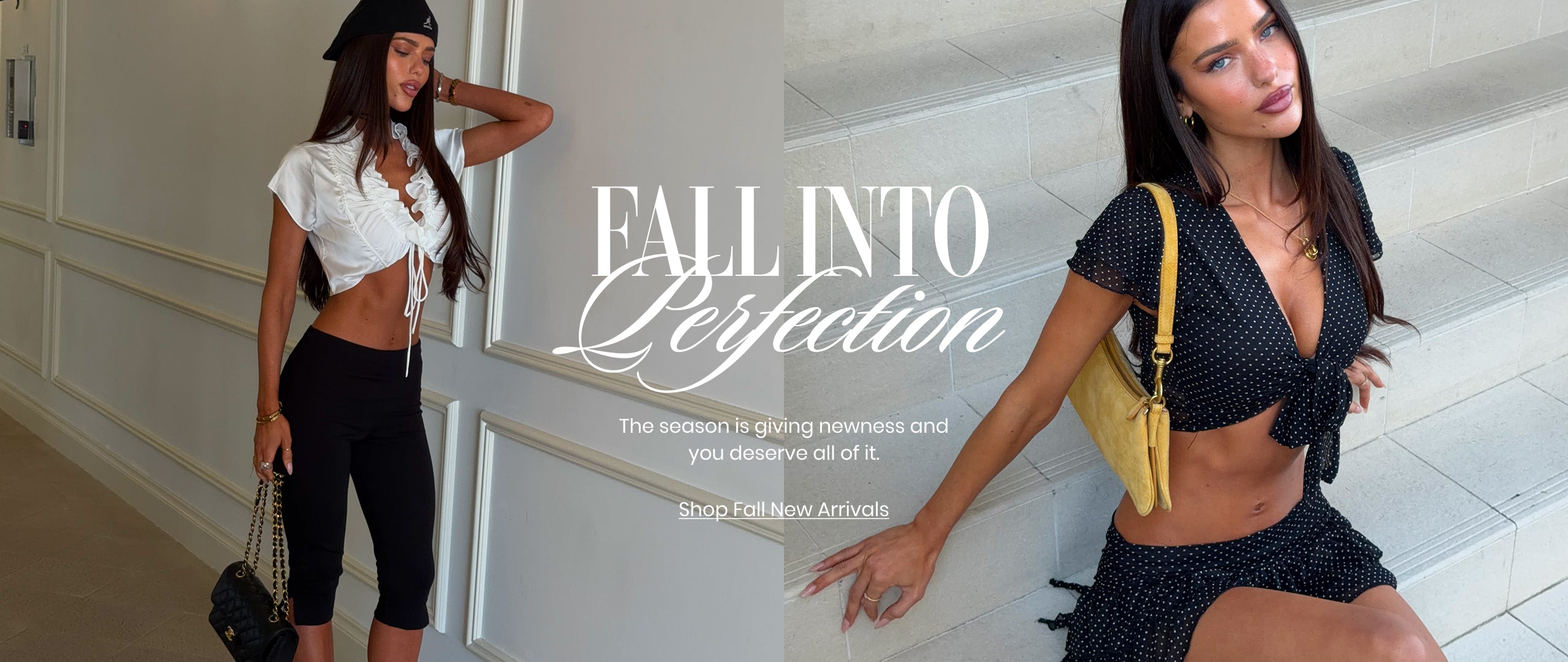 Shop fall new arrivals featuring fresh prints, flirty separates, and trend-forward styles made for your seasonal rotation.