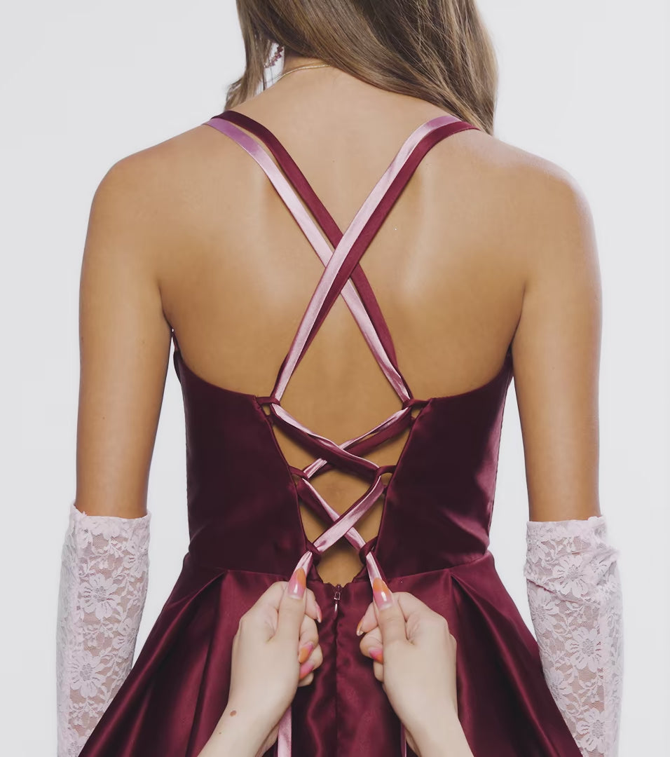 burgundy skater dress windsor Dresses | Fit 'n' Flare Dresses & Babydoll Dresses fairycore clothing