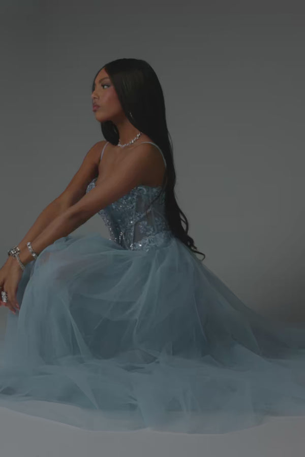 Melissa Corset Tulle A-Line Ball Gown