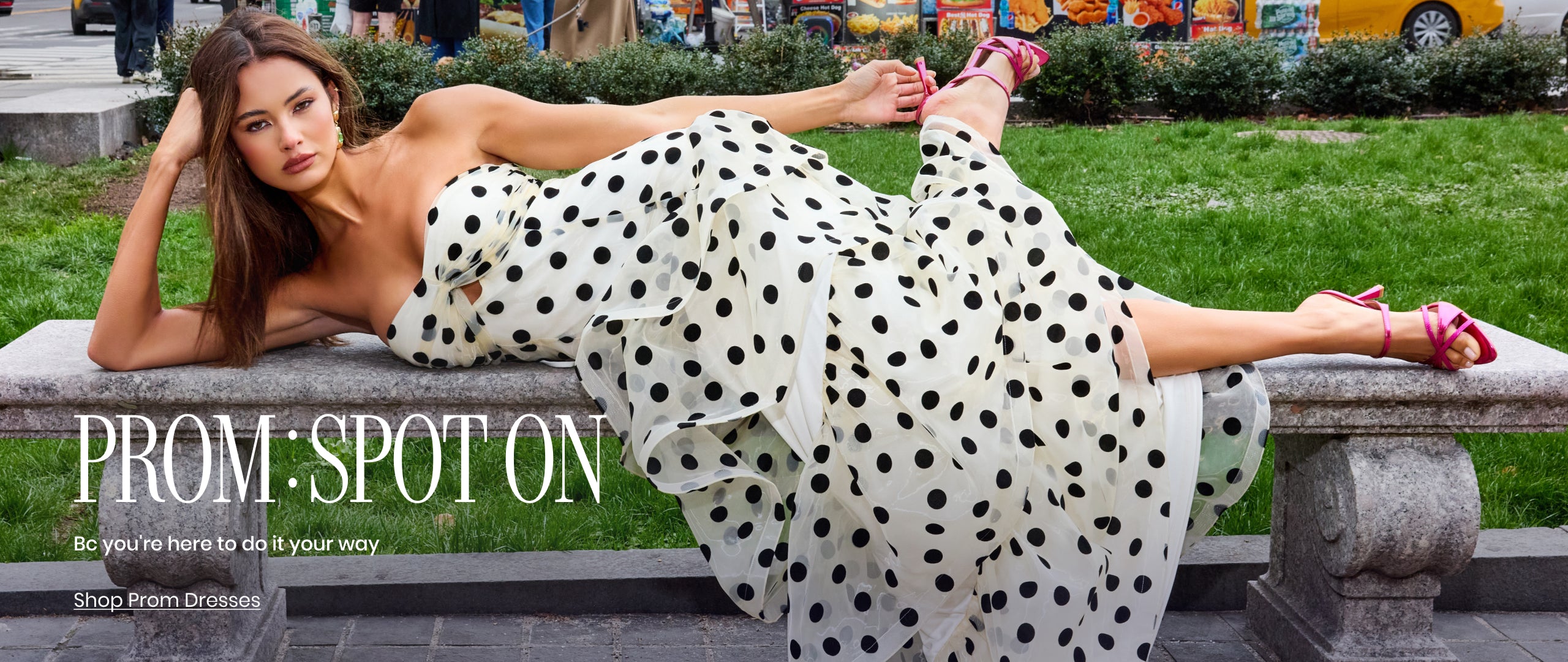 Shop prom dresses that are spot on—flowy silhouettes, playful prints, and statement looks done your way.