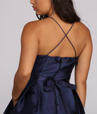 Lizza Formal Satin Rhinestone Dress creates the perfect spring wedding guest dress or cocktail attire with stylish details in the latest trends for 2023!
