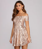 Tonya Sequin Scroll Mini Dress is a gorgeous pick as your 2023 prom dress or formal gown for wedding guest, spring bridesmaid, or army ball attire!