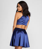 Karine Satin Party Dress creates the perfect summer wedding guest dress or cocktail party dresss with stylish details in the latest trends for 2023!