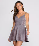 Layla Metallic Skater Dress creates the perfect summer wedding guest dress or cocktail party dresss with stylish details in the latest trends for 2023!