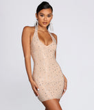 Kim Rise And Slay Halter Mini Dress creates the perfect summer wedding guest dress or cocktail party dresss with stylish details in the latest trends for 2023!