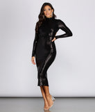 Perrie Sequin Open Back Midi Dress is a gorgeous pick as your 2023 prom dress or formal gown for wedding guest, spring bridesmaid, or army ball attire!